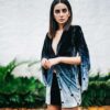 Sxeriff | Top Sustainable fashion Brand in Indiashawl collared velvet jacket dress 19499 black mini wrap around skirt 5999 FULL SET 25499